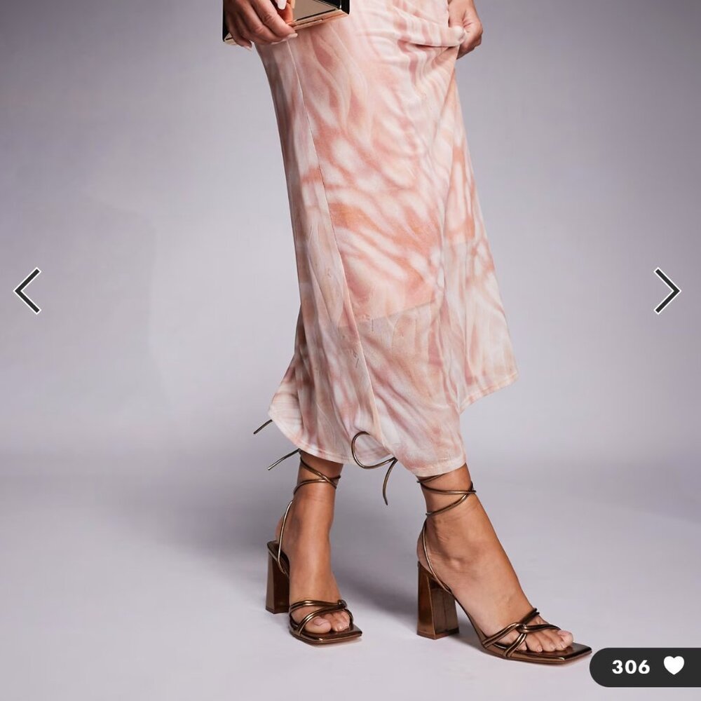 NWT Public Desire Schiffer Block Heel Sandals - Picture 4 of 4